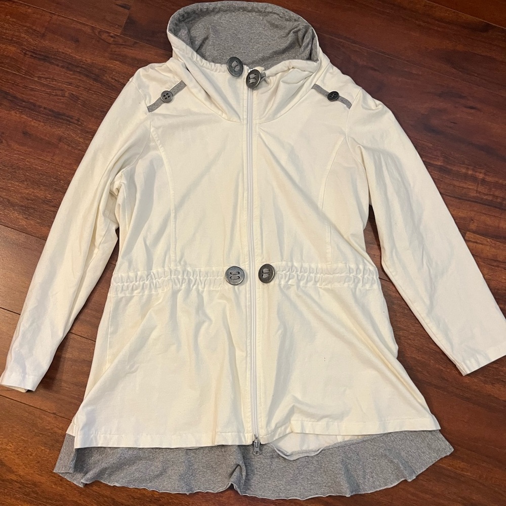 Neon Buddha Two-Tone Jacket with Button Accents